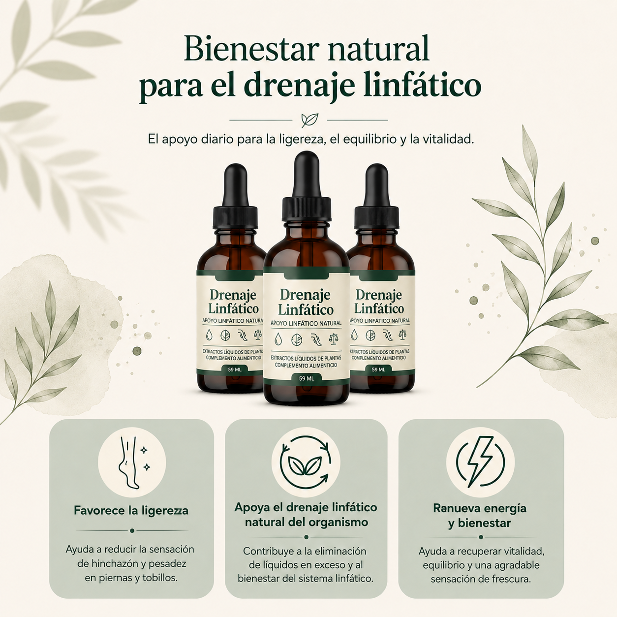Apoyo natural para el bienestar linfático.