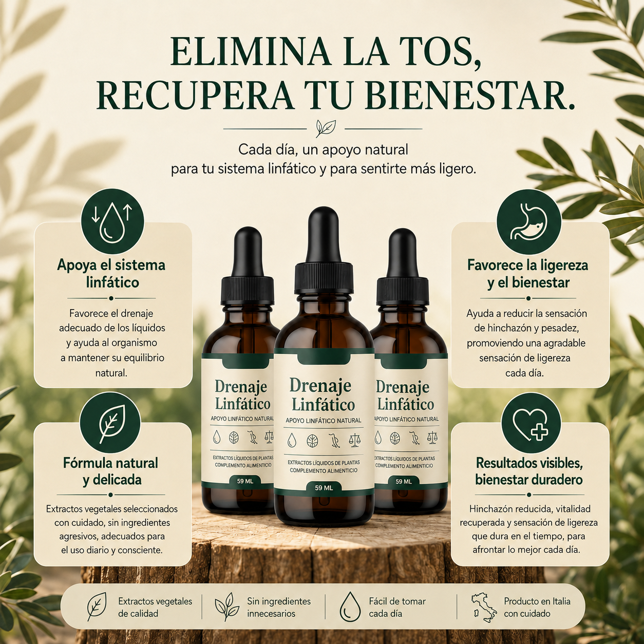 Apoyo natural para el bienestar linfático.